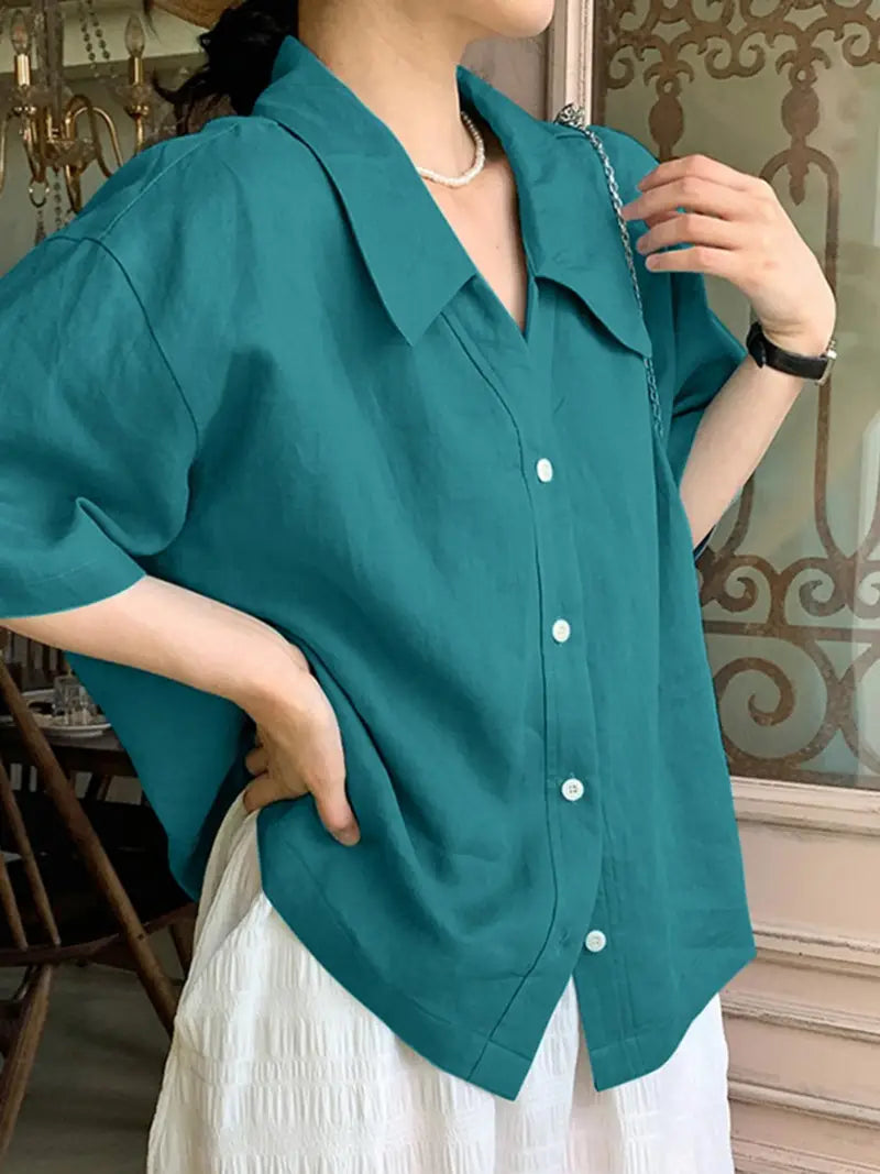 Women'S Plus Size Button-Up Shirt