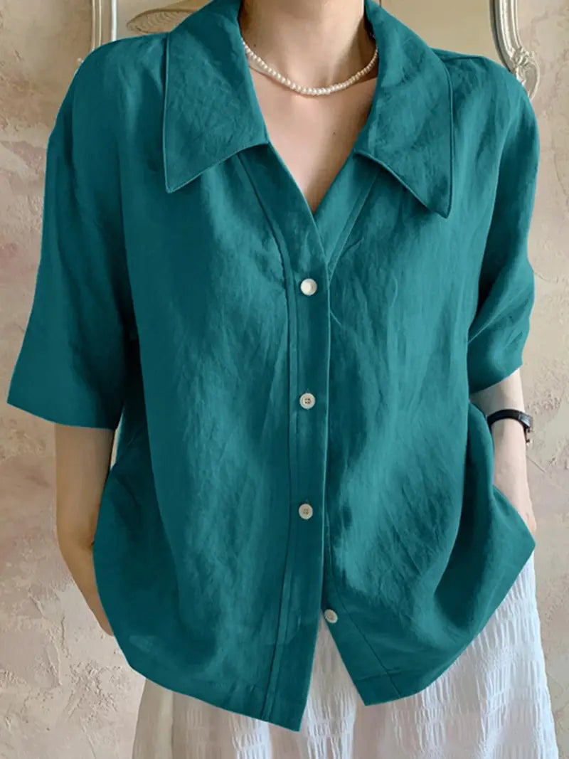 Women'S Plus Size Button-Up Shirt