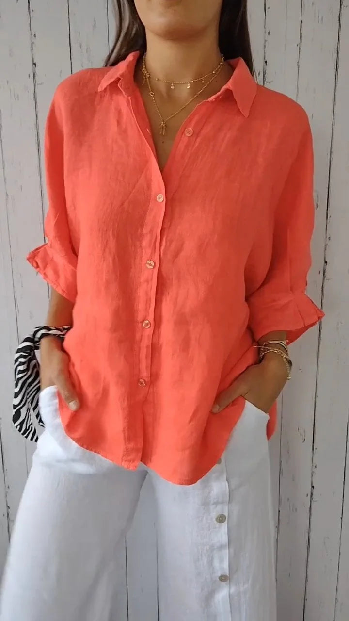 Women’s Casual Linen Button Shirt