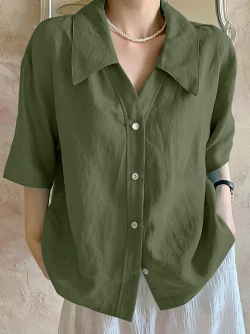 Women'S Plus Size Button-Up Shirt