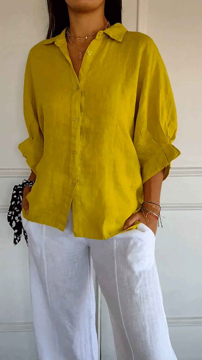 Women’s Casual Linen Button Shirt