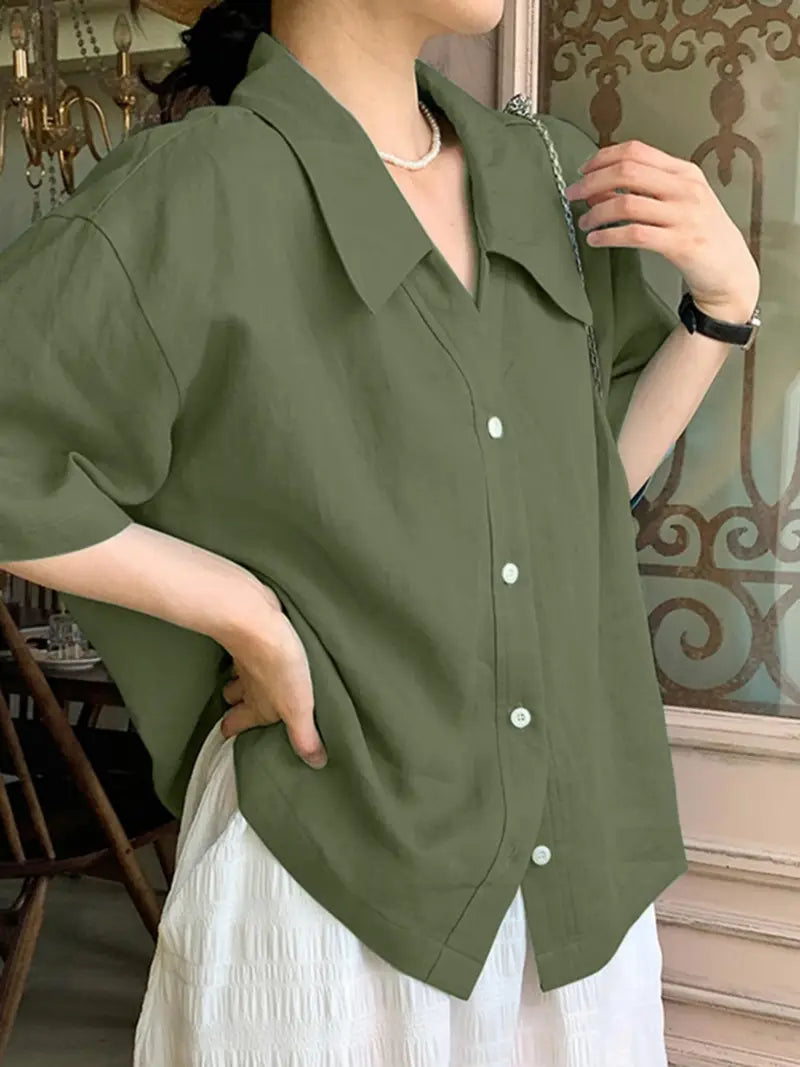 Women'S Plus Size Button-Up Shirt