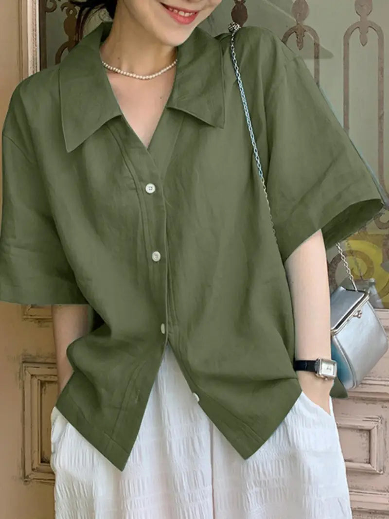 Women'S Plus Size Button-Up Shirt