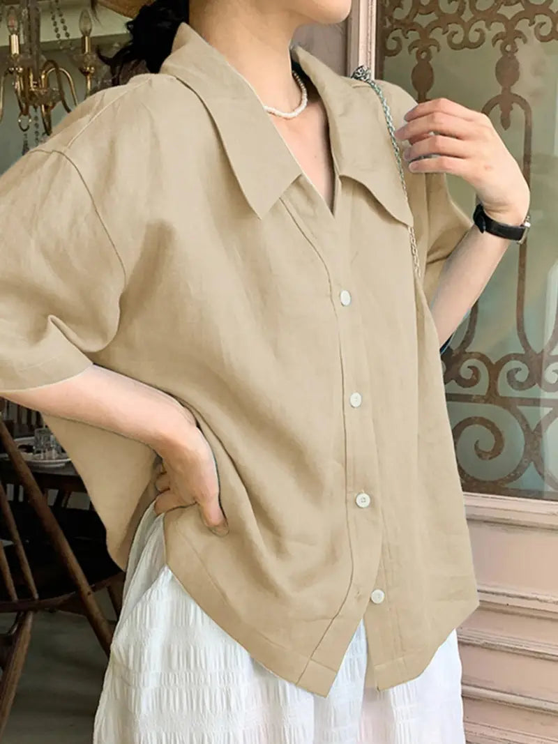 Women'S Plus Size Button-Up Shirt
