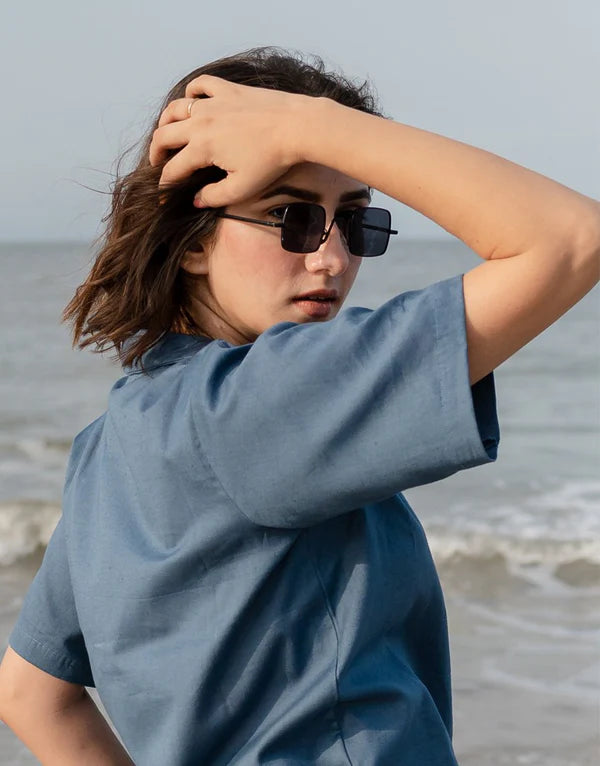 Blue Co-ord Set Shorts & Top