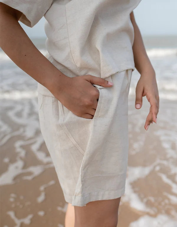 Cream Co-ord Set Shorts & Top