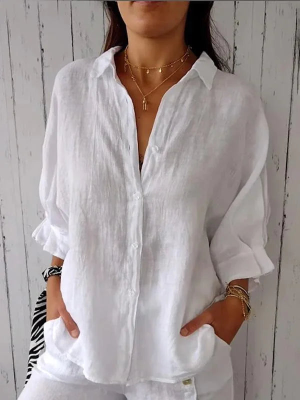 Women’s Casual Linen Button Shirt