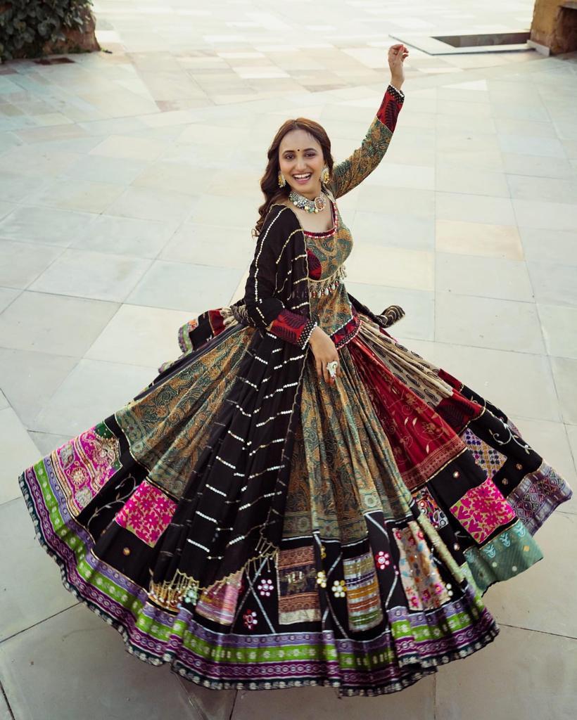 MULTI COLOR SOFT BUTTER SILK DIGITAL PRINTED LEHENGA CHOLI