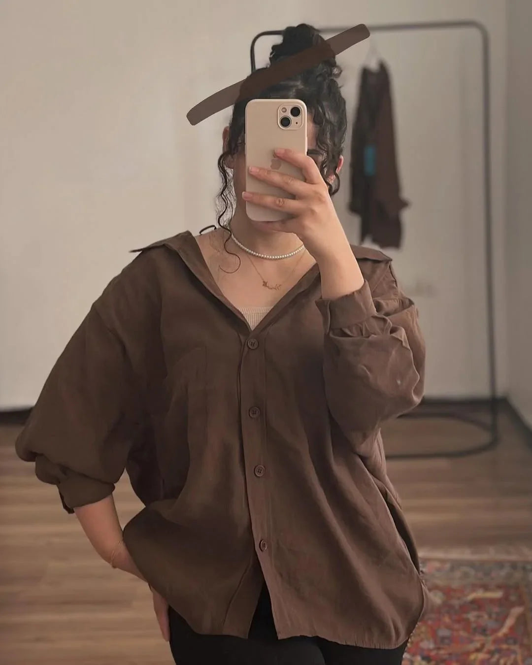 Women's Plain Long Sleeve Casual Cotton Shirt