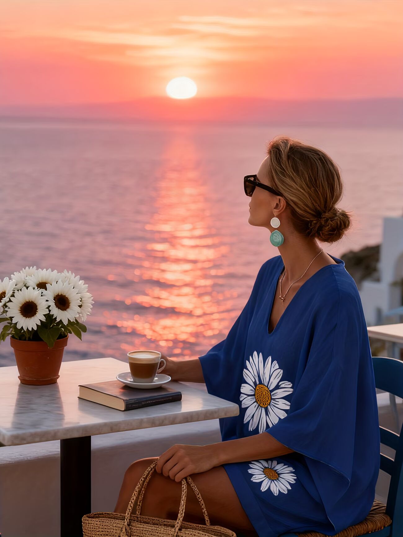 Pure Cotton Vacation Style Artistic Print Co-Ord Set