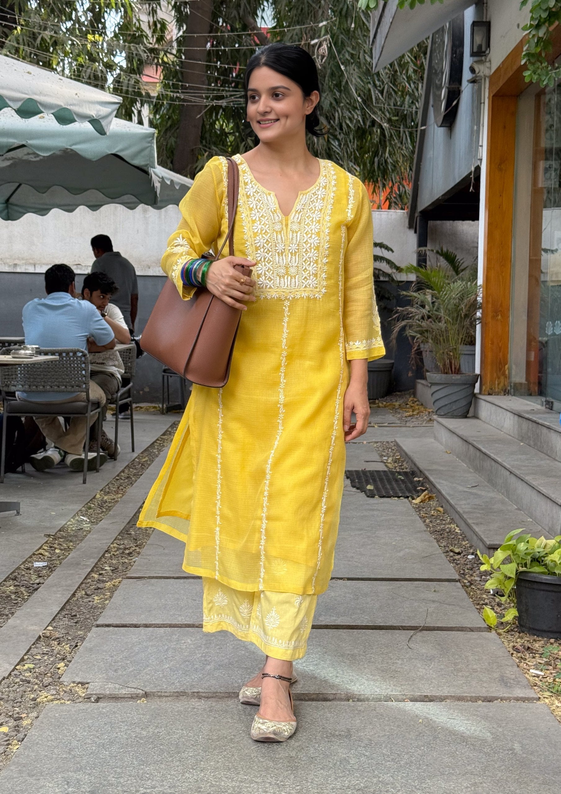 Embroidered Chikankari Kurta Set