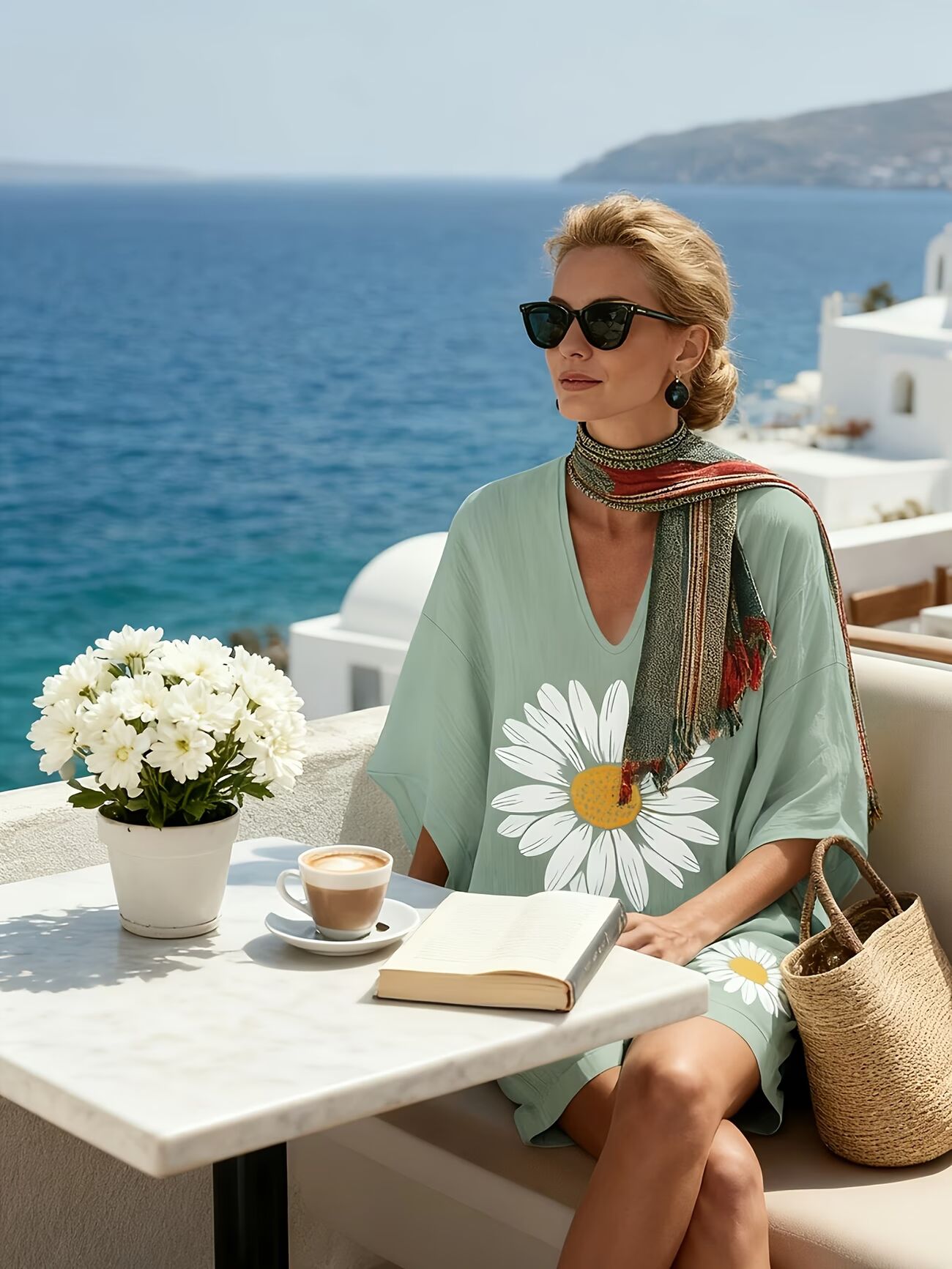 Pure Cotton Vacation Style Artistic Print Co-Ord Set