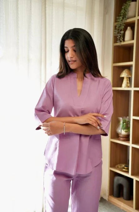 PINK CASUAL PLAIN CO-ORD SET