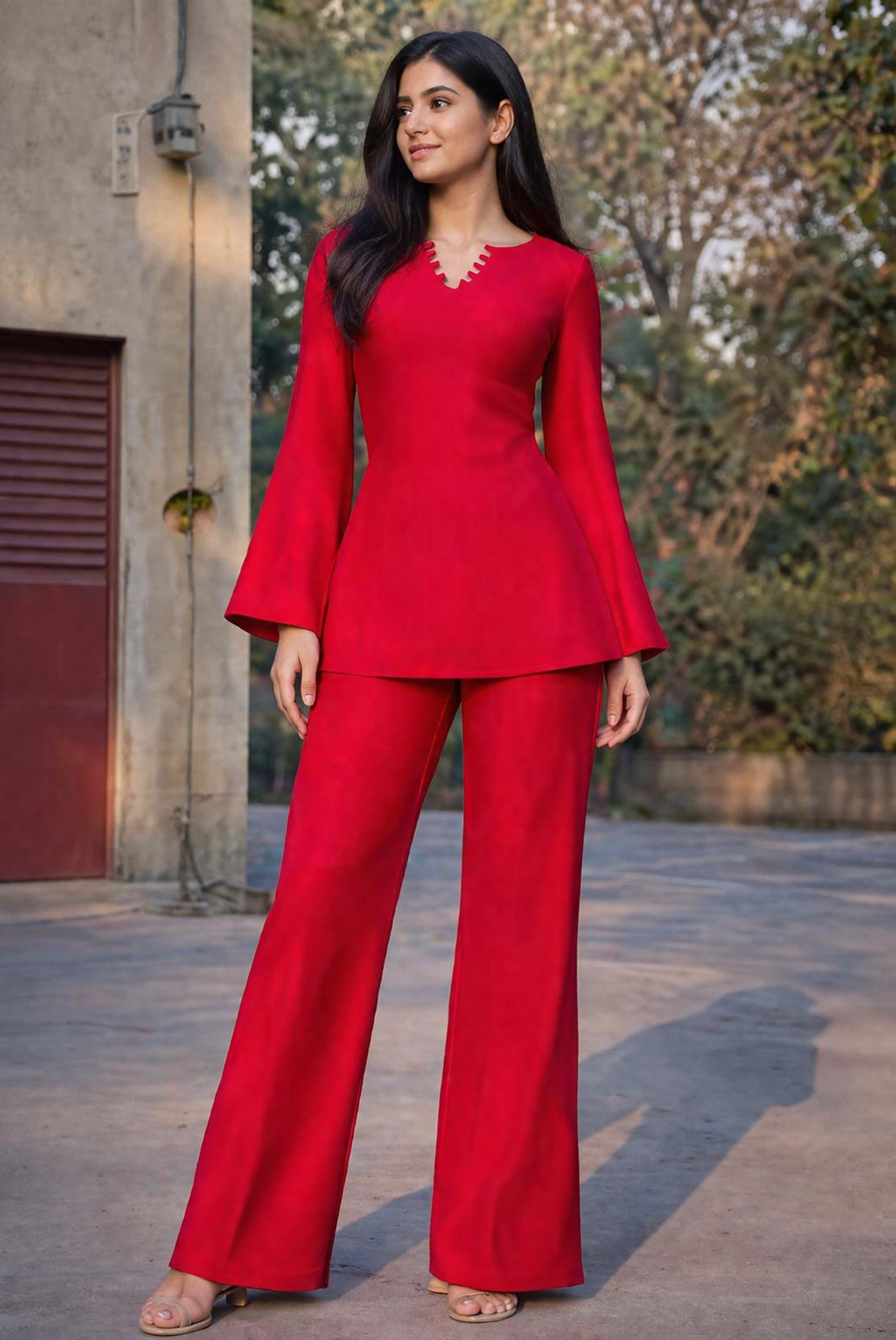 Two-Piece Cotton Co-ord Set.