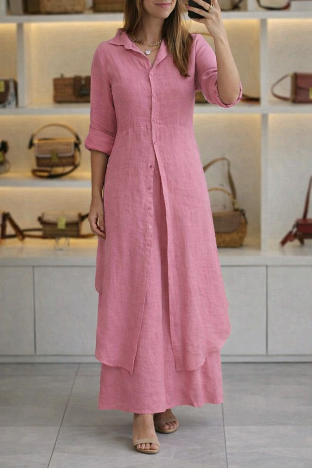 Women Casual  Long Solid Co-Ord Set