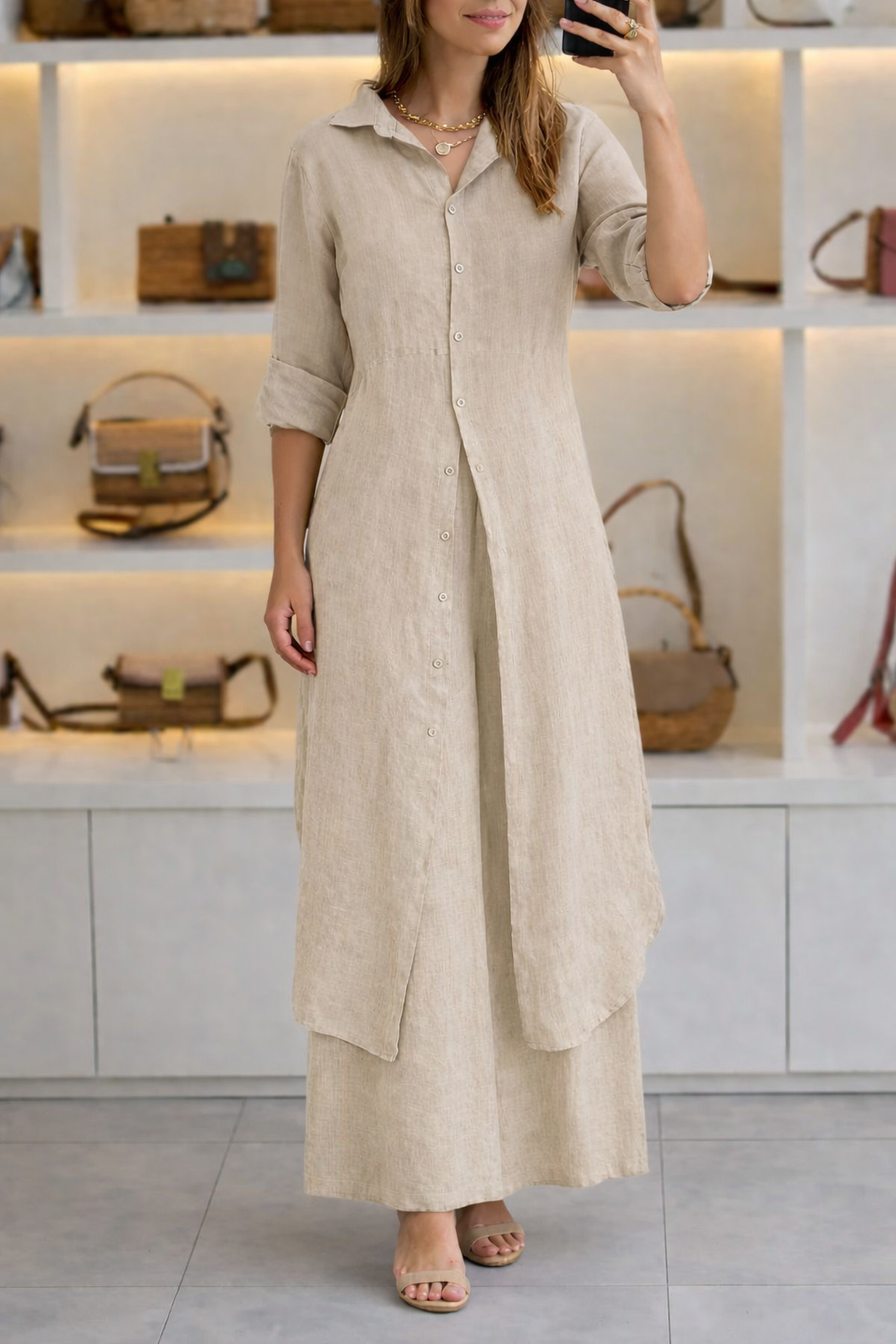 Women Casual  Long Solid Co-Ord Set