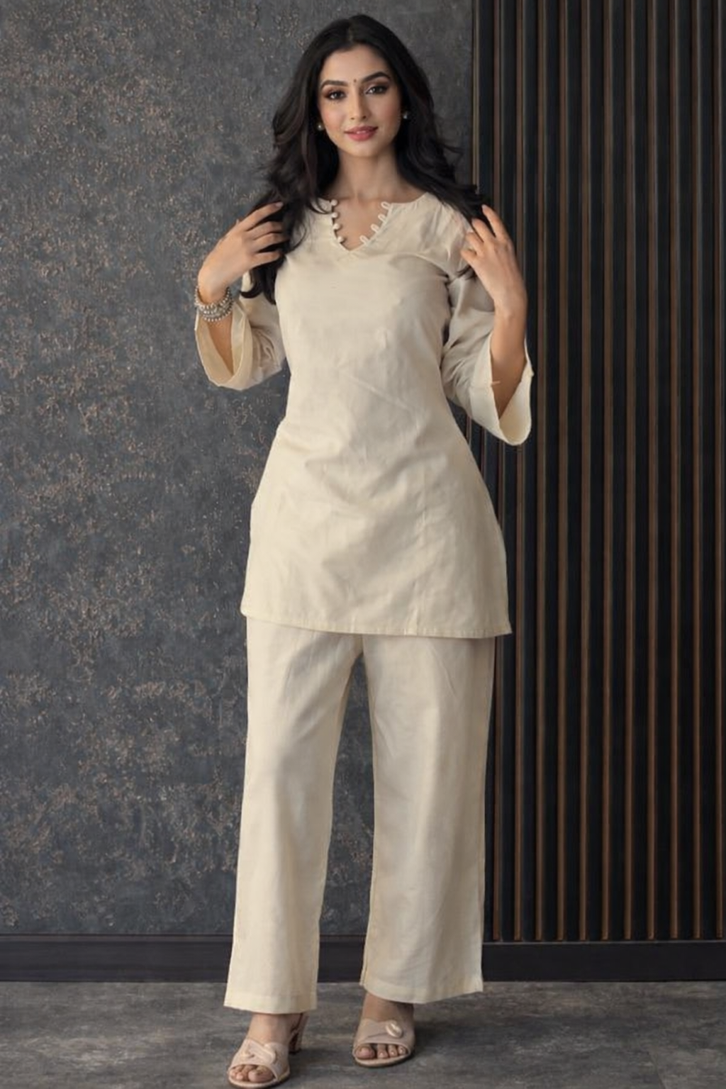 Two-Piece Cotton Co-ord Set.