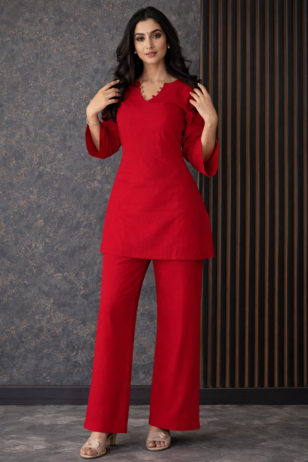 Two-Piece Cotton Co-ord Set.