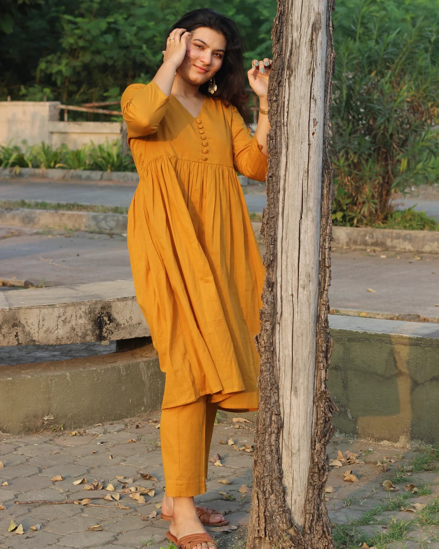 Musterd Cotton Kurta Set