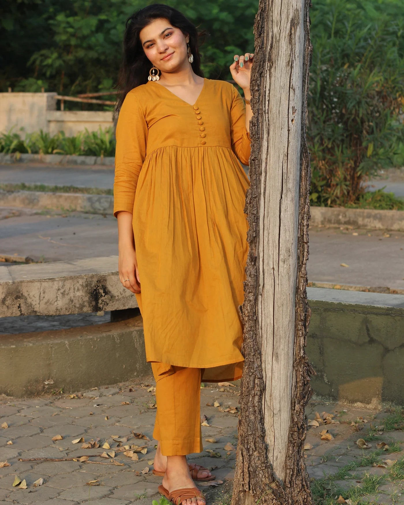 Musterd Cotton Kurta Set