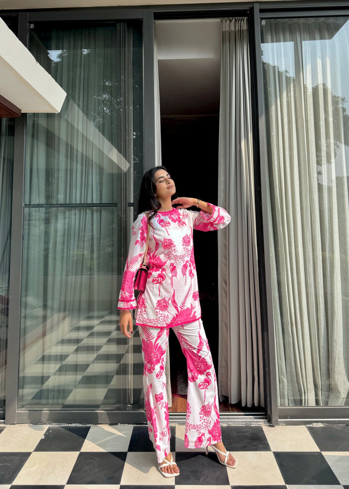 Pink Printed Co-ord Set