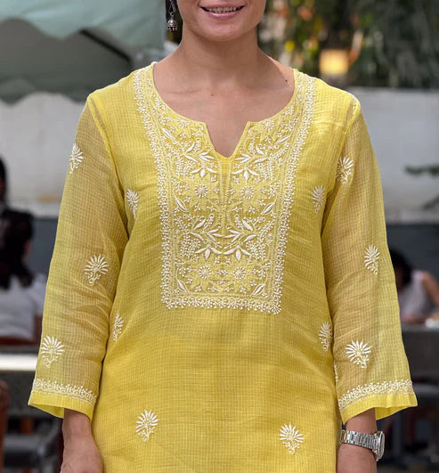 Embroidered Chikankari Kurta Set