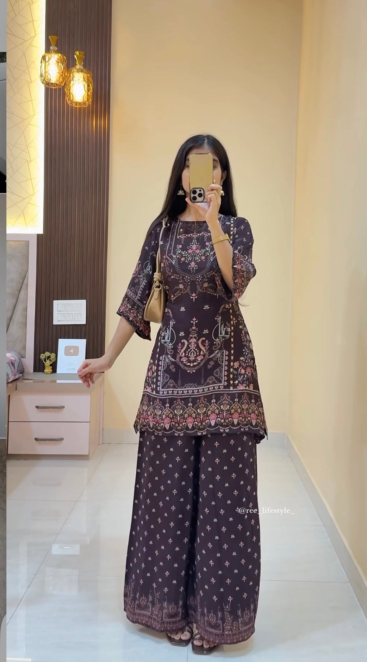 Women’s Printed Kurta Palazzo Co-Ord Set