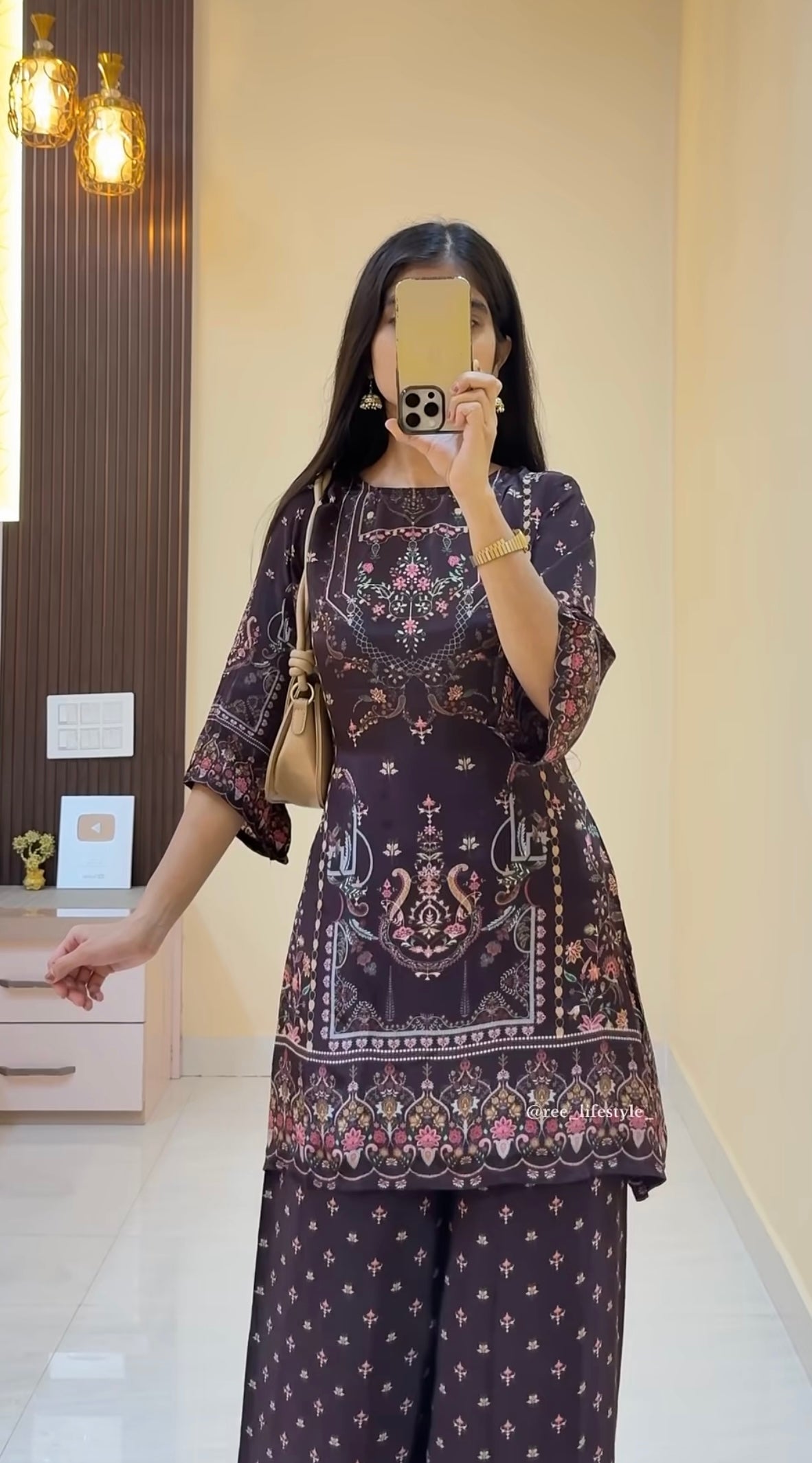 Women’s Printed Kurta Palazzo Co-Ord Set