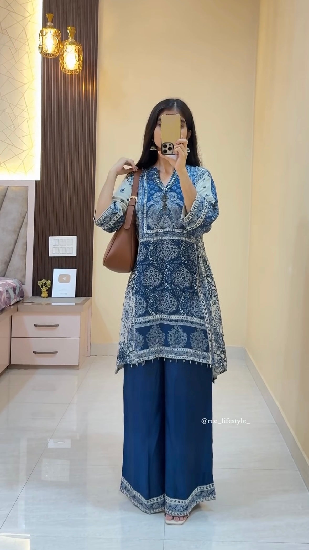 Elegant Ethnic Co-Ord Set with Border Detailing