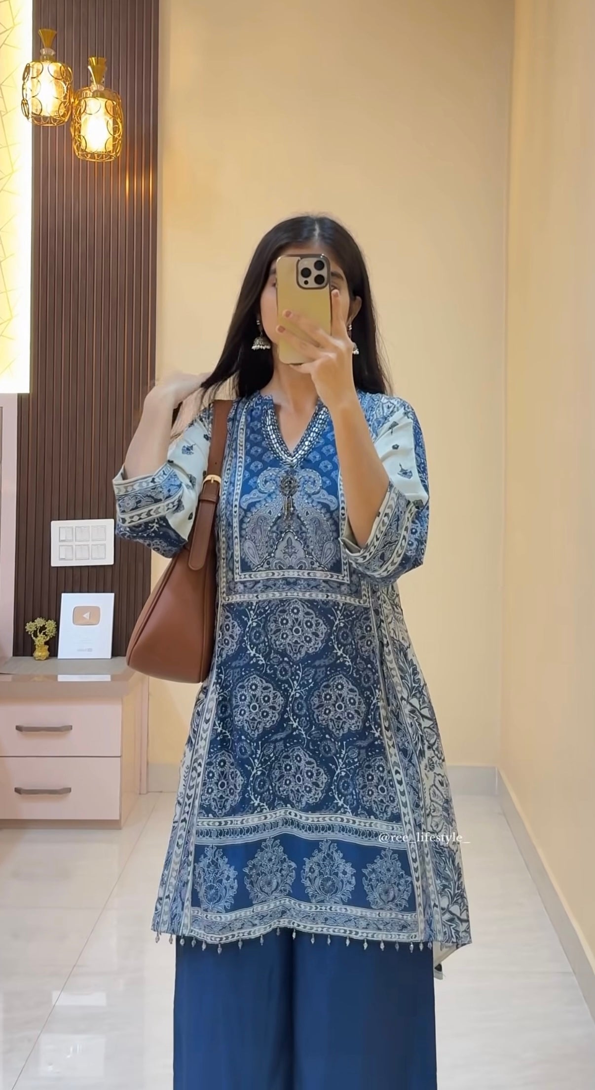 Elegant Ethnic Co-Ord Set with Border Detailing