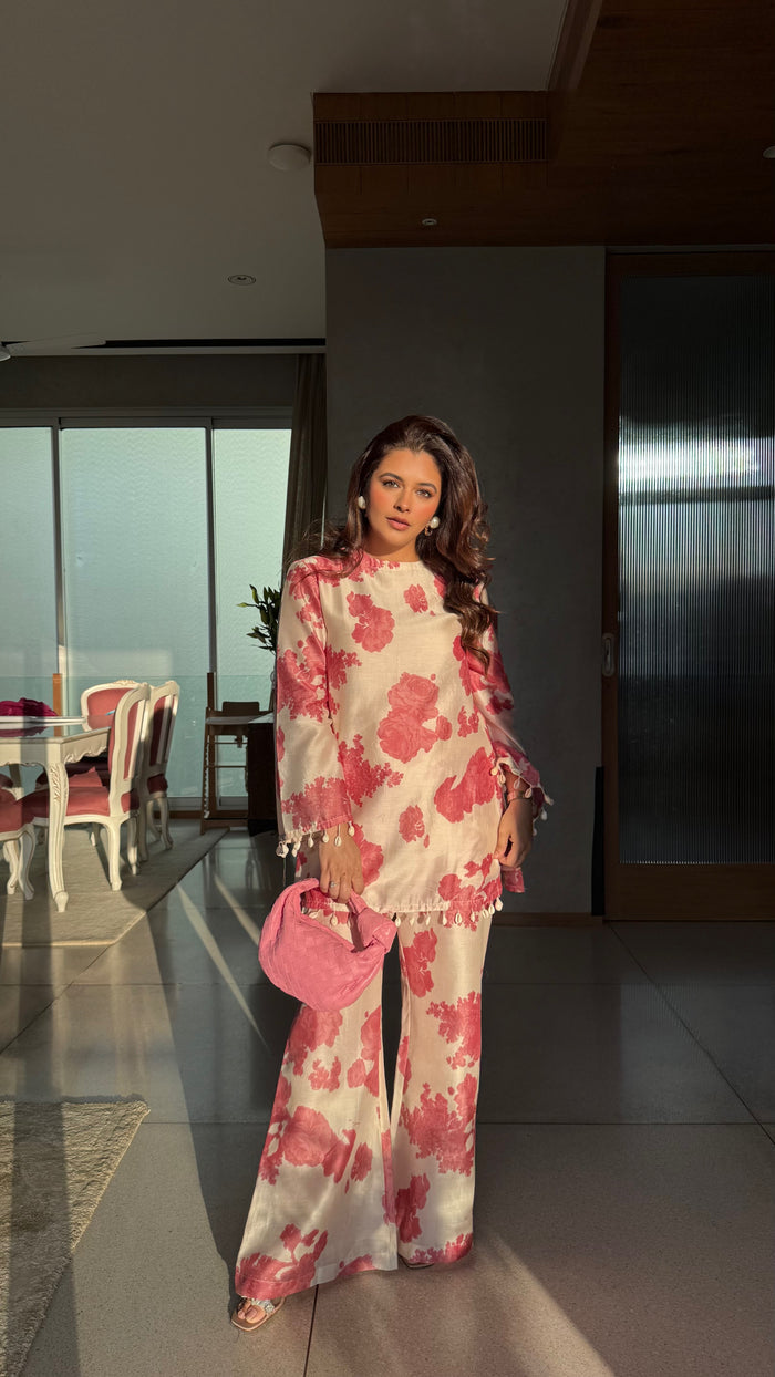 Pink Printed Co-ord Set