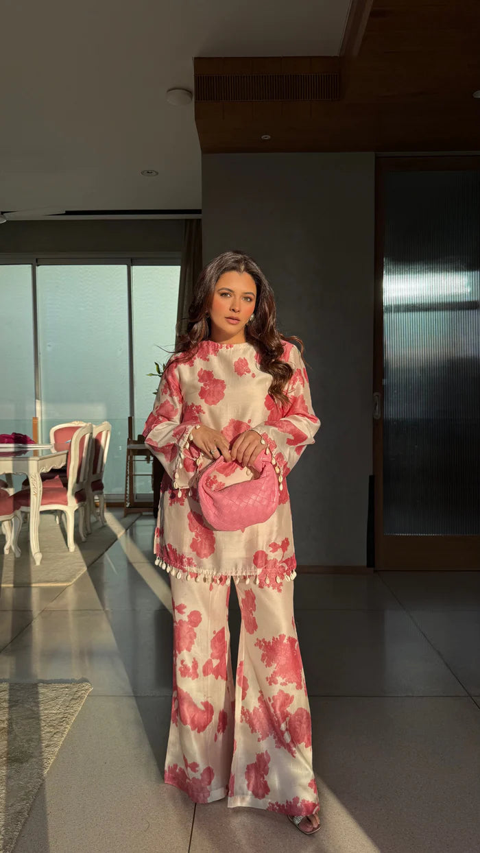 Pink Printed Co-ord Set