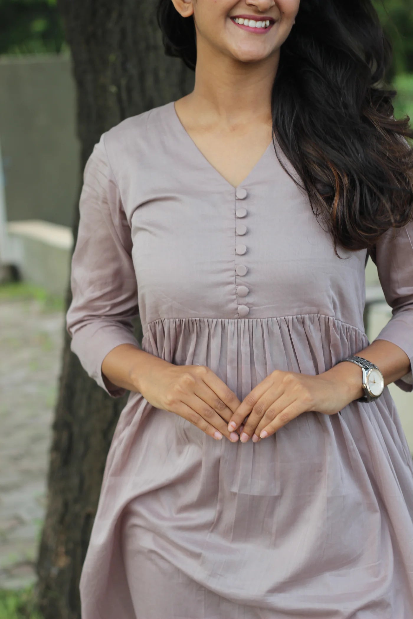 Grey Cotton Kurta Set