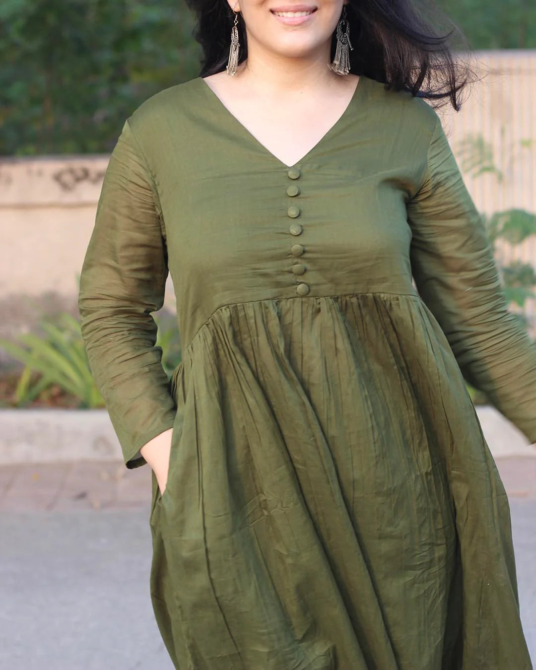 Green Cotton Kurta Set