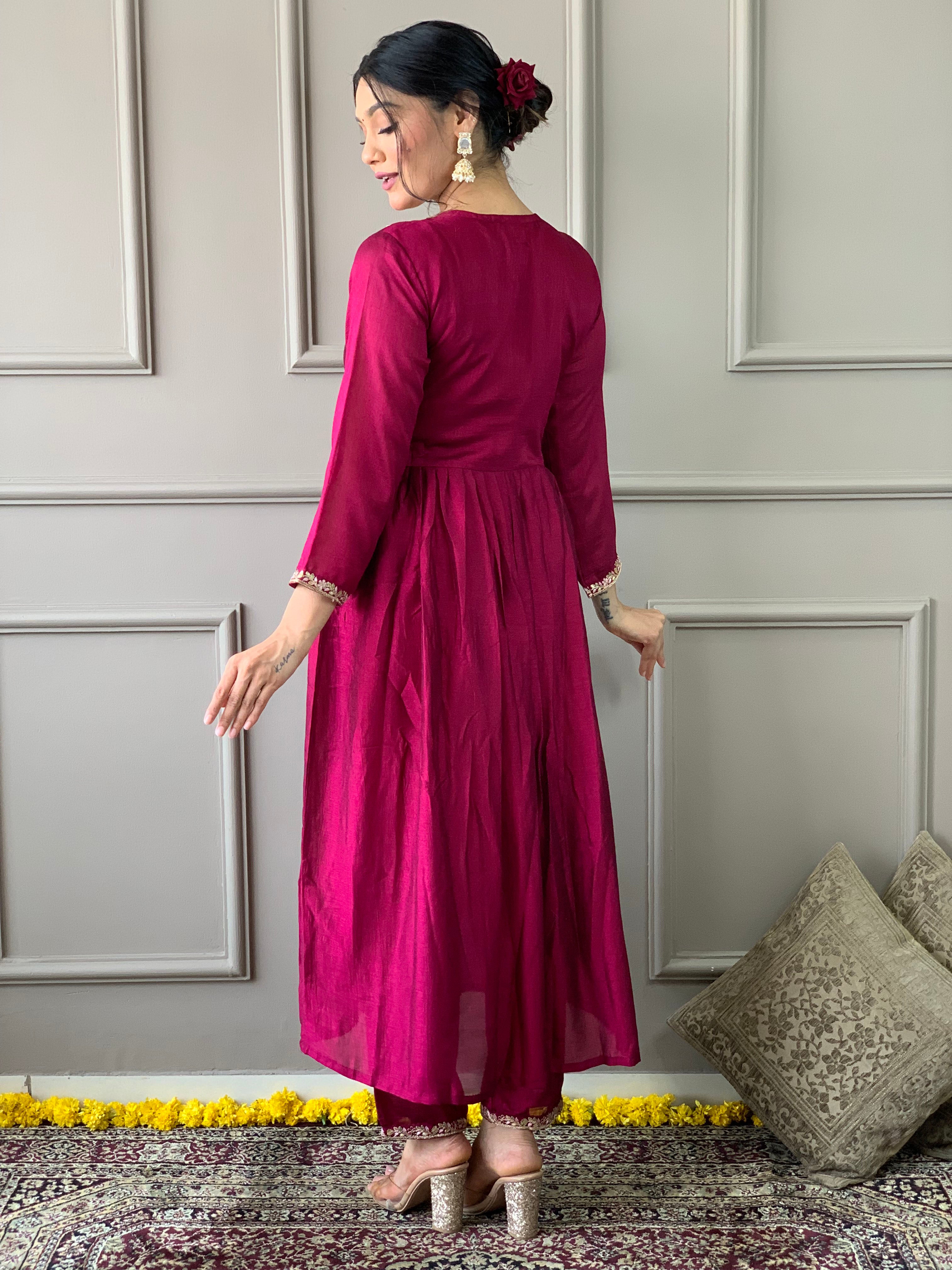 Women Embroidered Straight Kurta with Palazzos & Dupatta