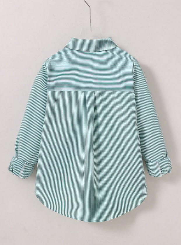 Tween Girl Korean Style Striped Casual