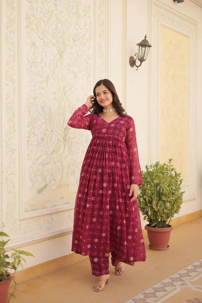 WOMEN HEAVY SILK KURTA SET