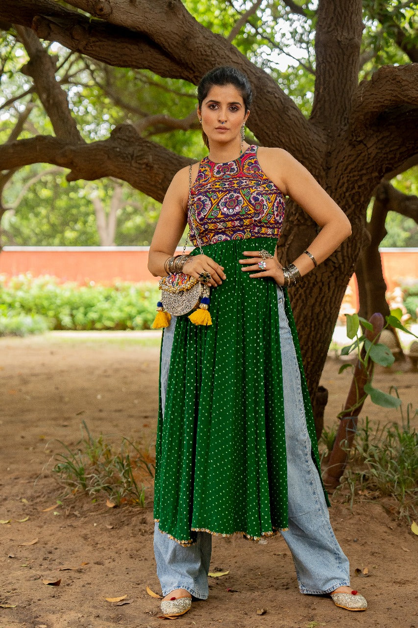 Women Gamthi Work Kurta