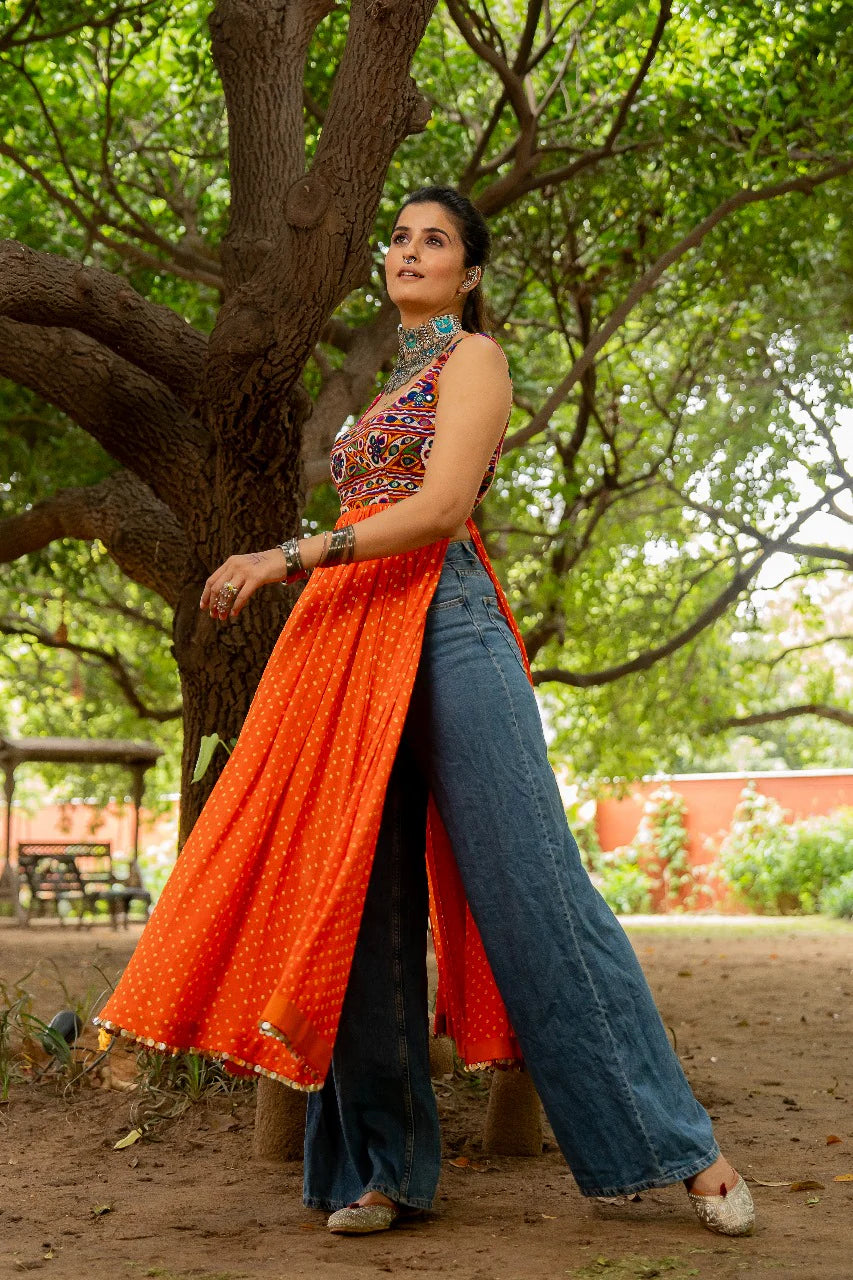 Women Gamthi Work Kurta