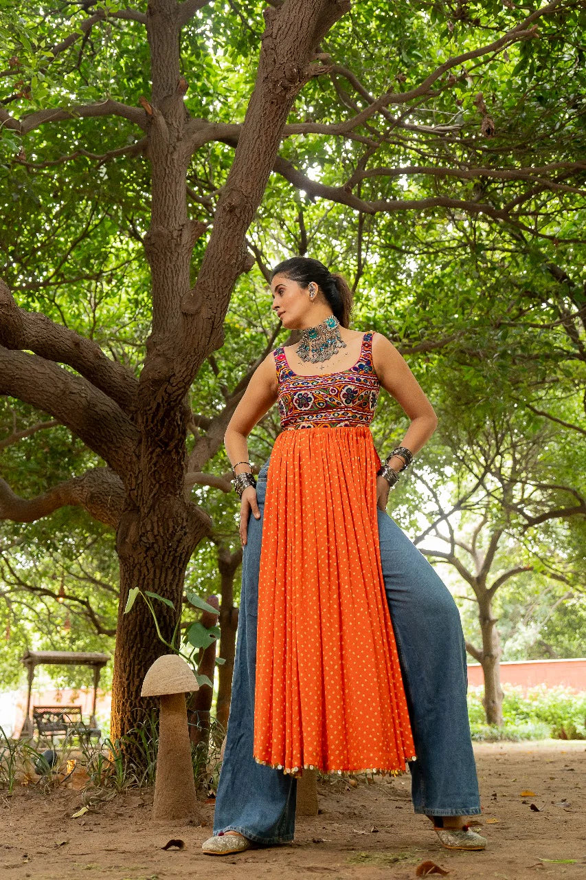 Women Gamthi Work Kurta