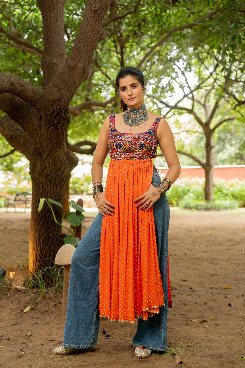 Women Gamthi Work Kurta