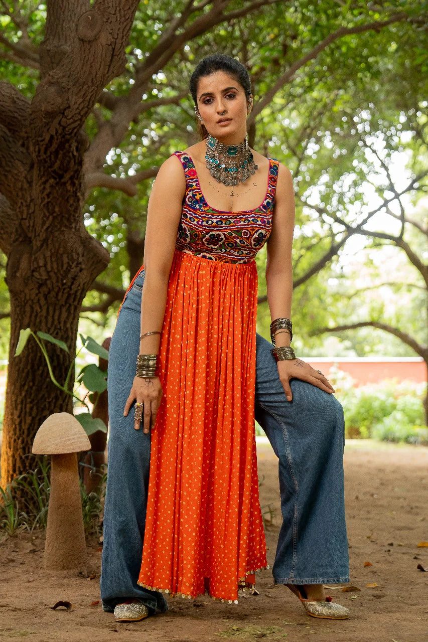 Women Gamthi Work Kurta