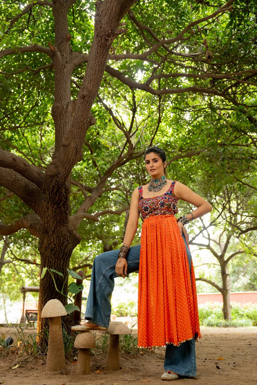 Women Gamthi Work Kurta