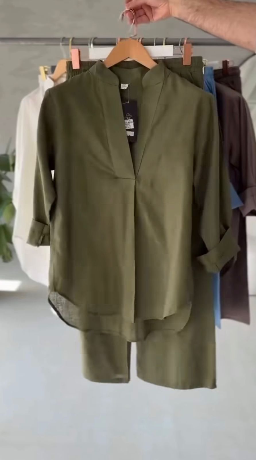 AMARI BOXY TUNIC SHIRT FLARED PANTS SET