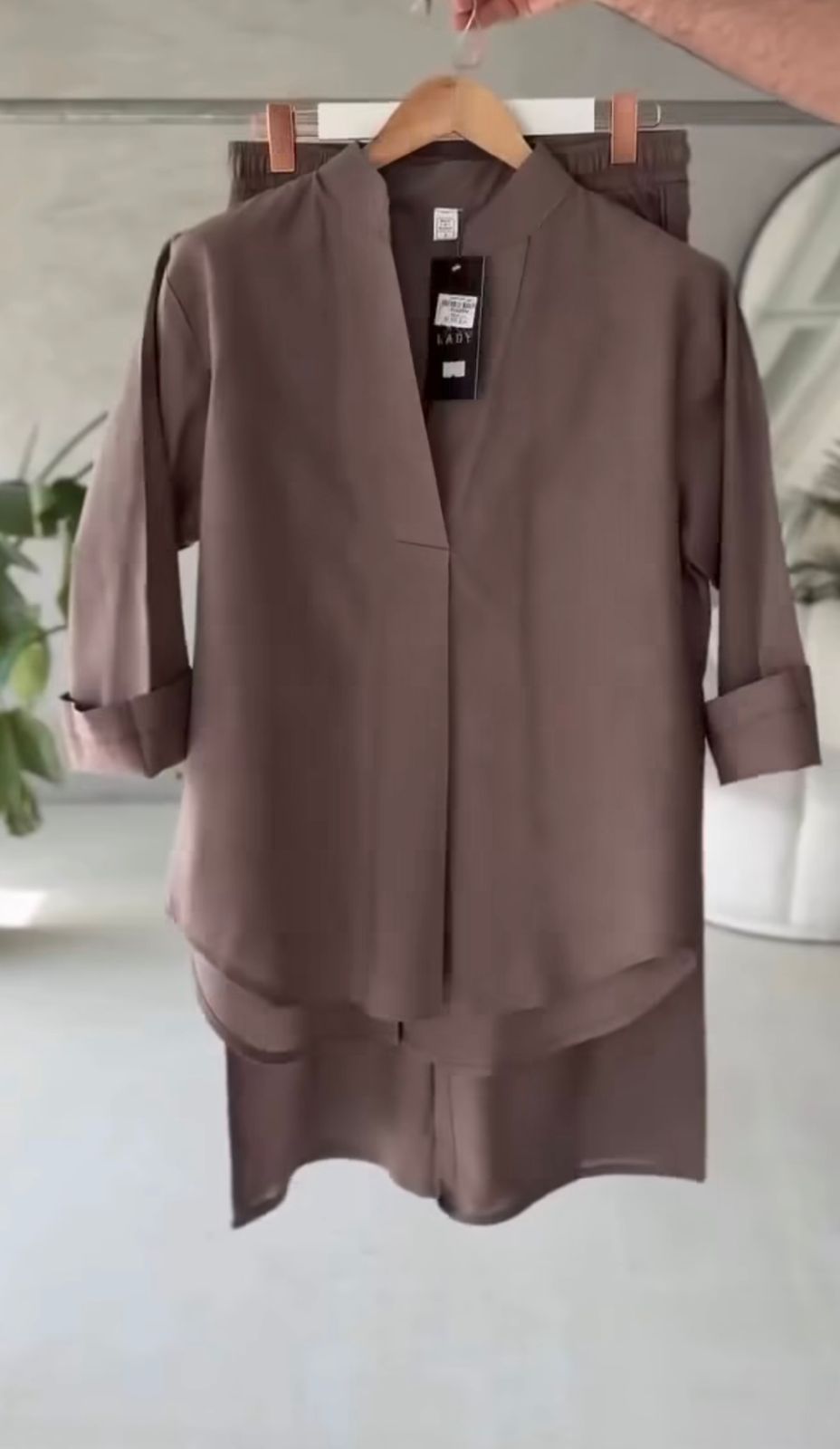 AMARI BOXY TUNIC SHIRT FLARED PANTS SET