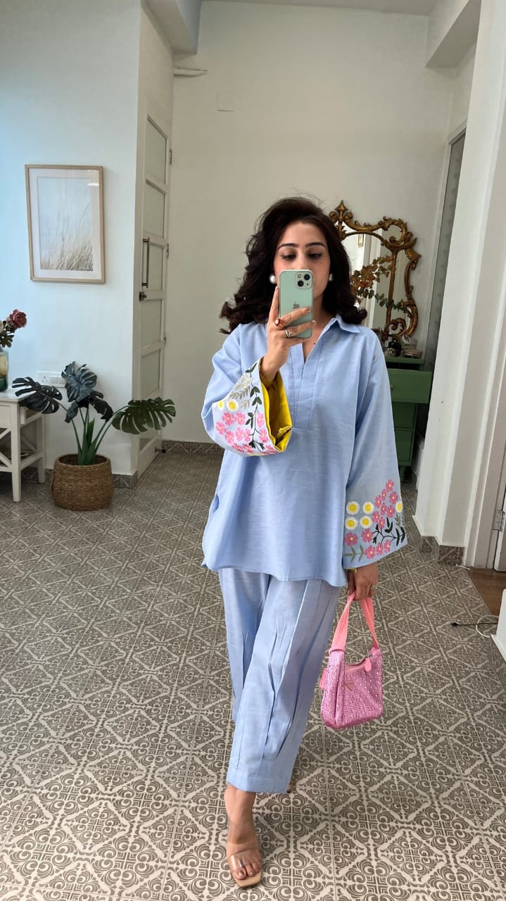 Parsi Embroidery Cotton Co-ord Set