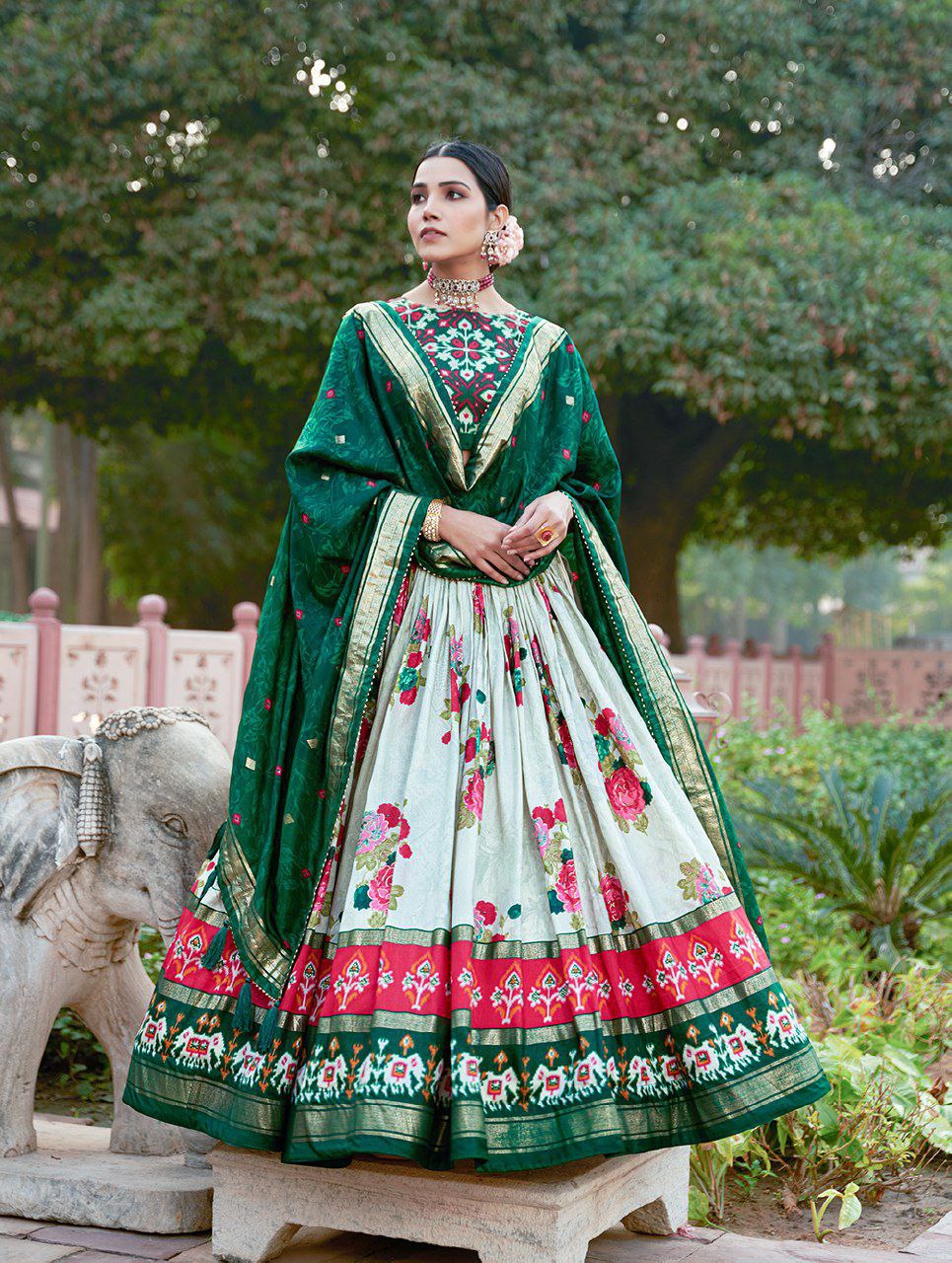 MULTI COLOR SOFT SILK DIGITAL PRINTED LEHENGA CHOLI